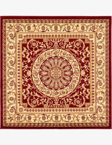 Red Chateau Square Rug