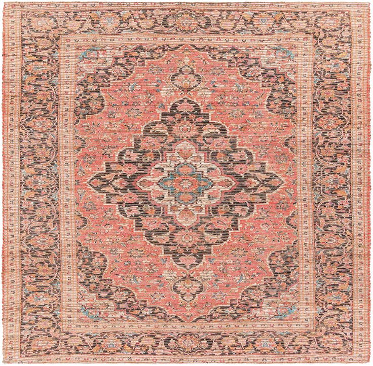 Detail image of 7' 10 x 7' 10 Chenille Jute Square Rug