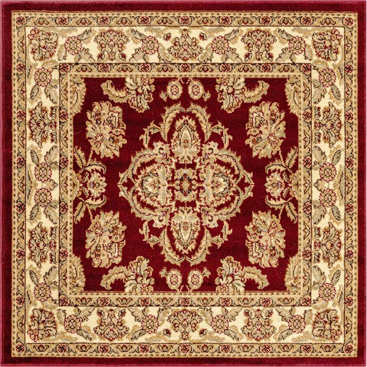 125cm x 125cm Klassischer Agra Quadrat Teppich