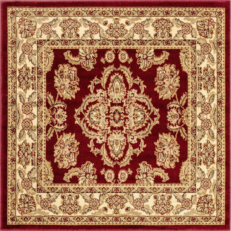 Detailansicht von 125cm x 125cm Klassischer Agra Quadrat Teppich