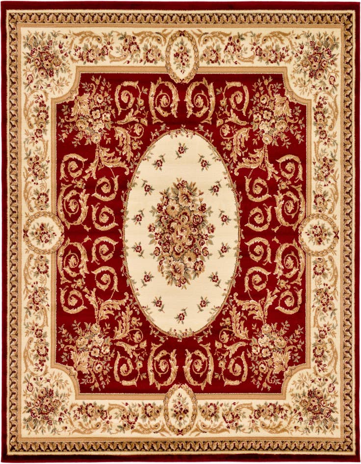 Detail image of 7' 10 x 7' 10 Classic Aubusson Square Rug