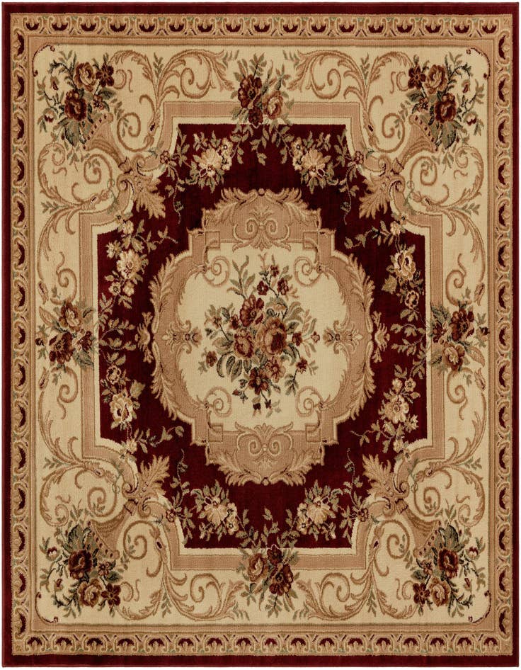 Detail image of 7' x 7' Classic Aubusson Square Rug