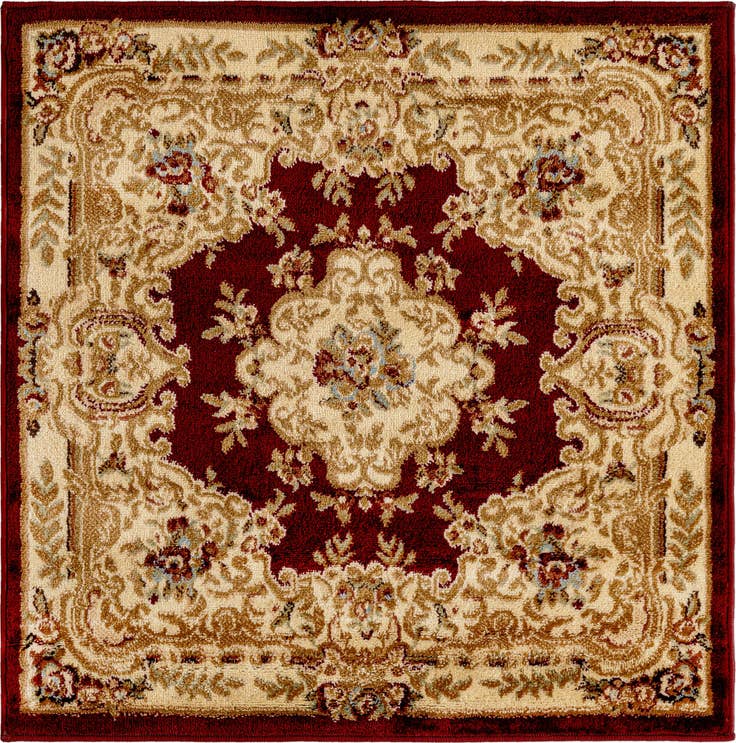 Detail image of 3' x 3' Classic Aubusson Square Rug