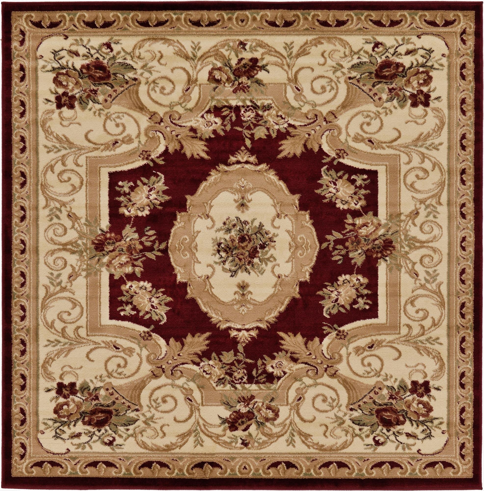 Primary image 6' x 6' Classic Aubusson Square Rug