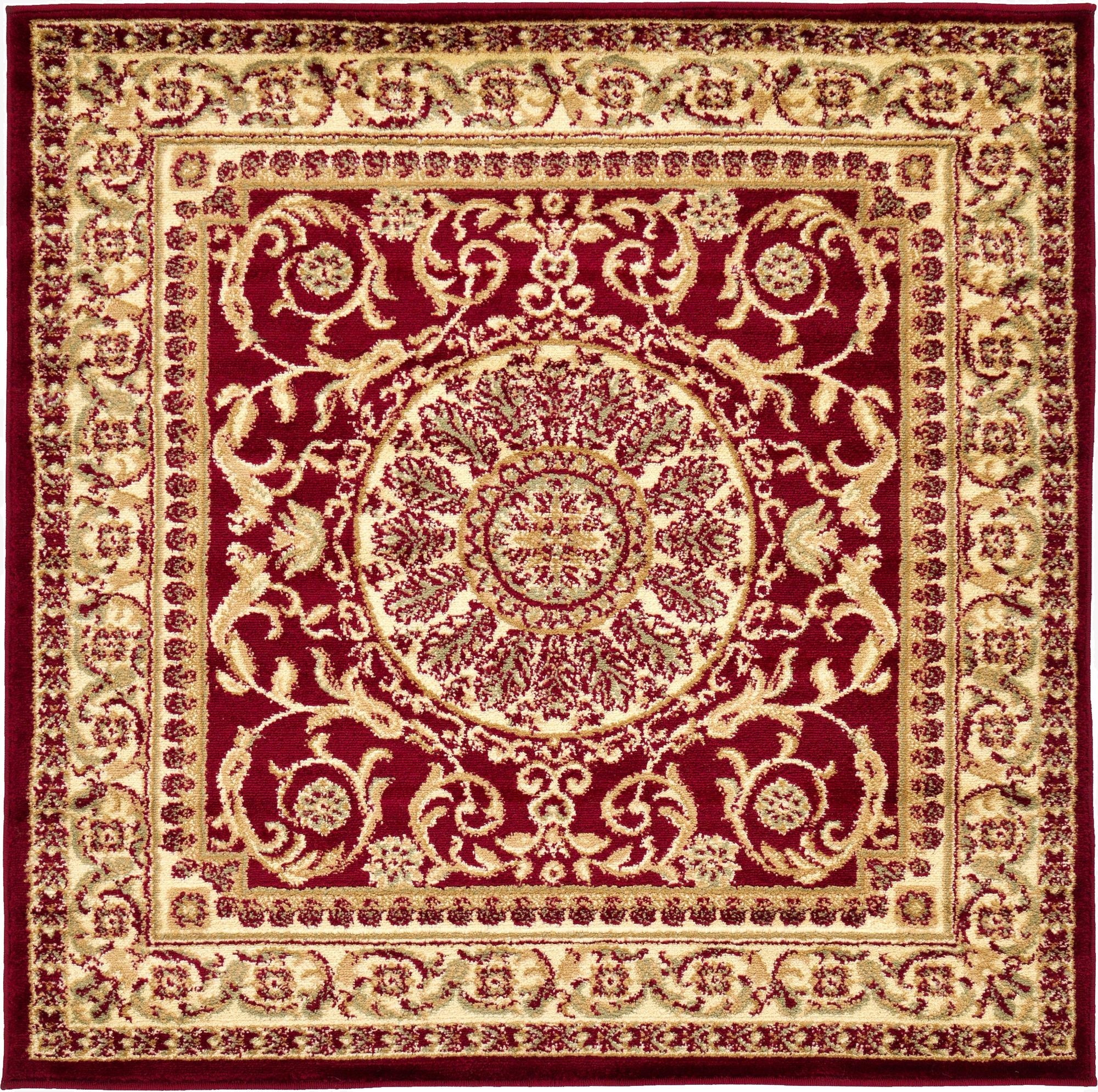 4' x 4' Classic Aubusson Square Rug