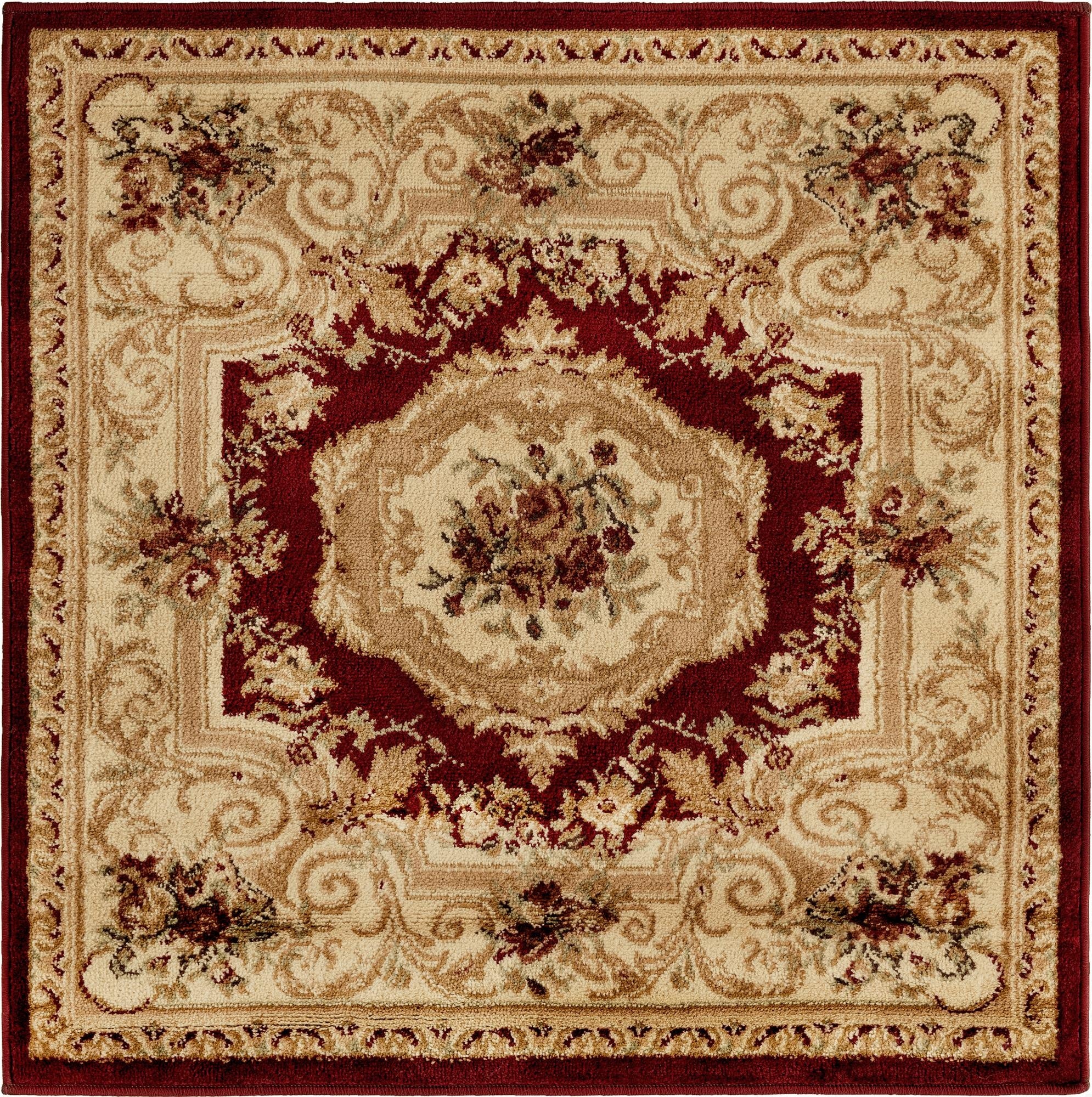 Primary image 3' x 3' Classic Aubusson Square Rug