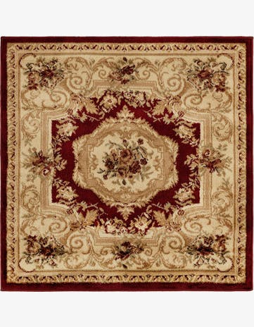 3' x 3' Classic Aubusson Square Rug