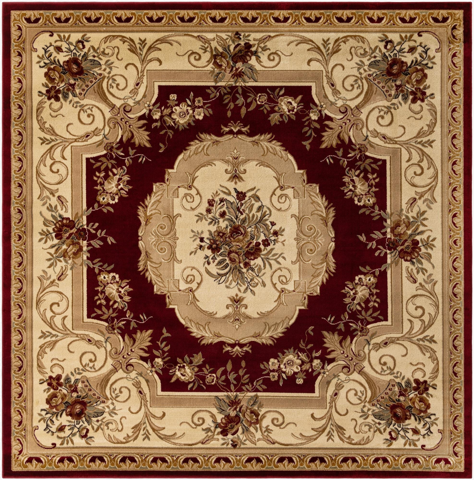 10' x 10' Classic Aubusson Square Rug