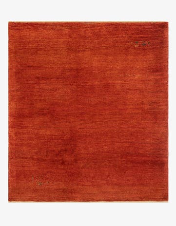 4' 7 x 5' 3 Hand Knotted Gabbeh Shouli Persian Wool Square Rug