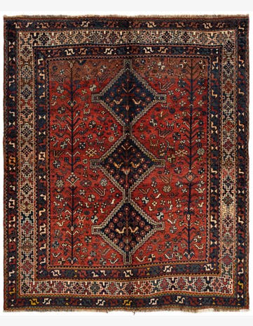 5' 6 x 6' 6 Ghashghai Wool Square Rug