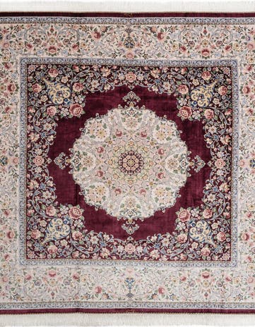 8' 2 x 8' 2 Ghom Design Square Rug