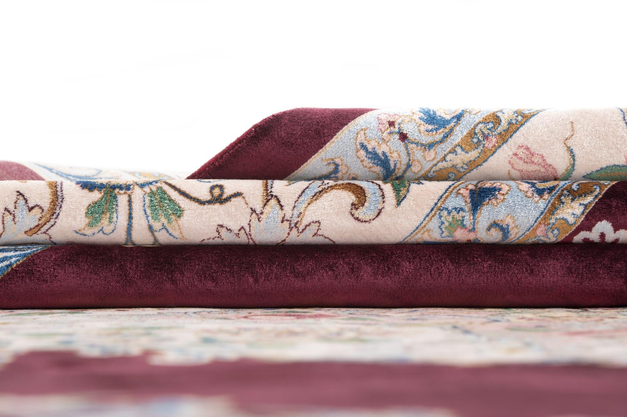 8' 2 x 8' 2 Ghom Design Square Rug