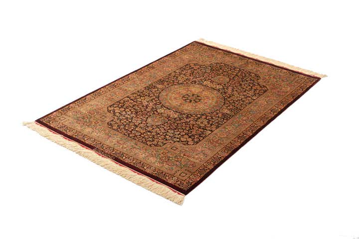3' 4 x 3' 5 Ghom Silk Square Rug
