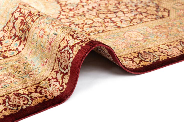 Detail image of 3' 4 x 3' 5 Ghom Silk Square Rug