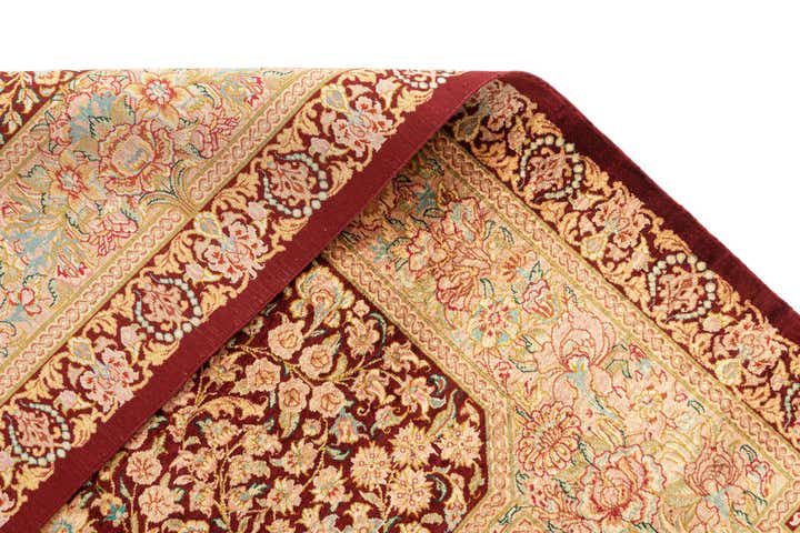 3' 4 x 3' 5 Ghom Silk Square Rug