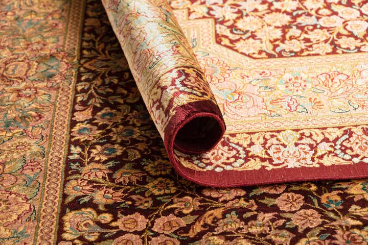 3' 4 x 3' 5 Ghom Silk Square Rug