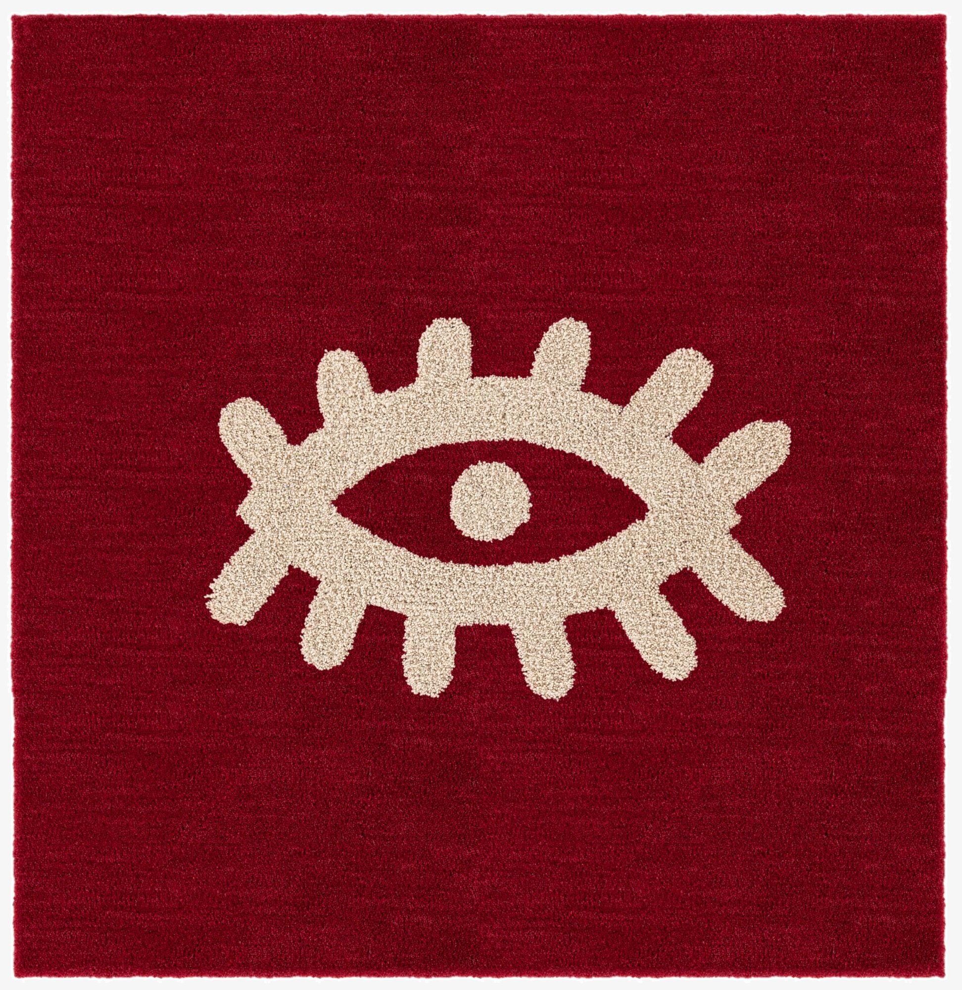 Primary image  5' 1 x 5' 1 Handtufted Wool Square Rug