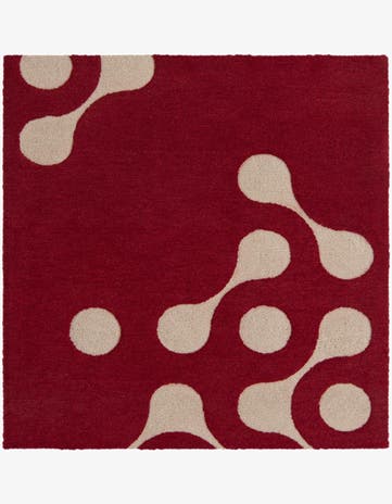 5' 1 x 5' 1 Handtufted Wool Square Rug