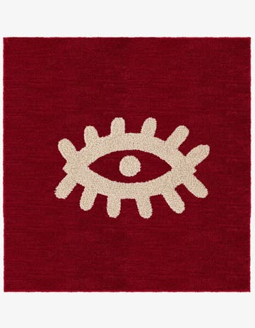 4' 1 x 4' 1 Handtufted Wool Square Rug