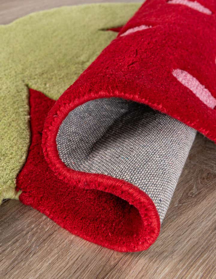 4' 6 x 5' 3 Happy Rugs Strawberry Wool Square