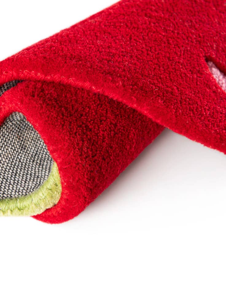 Detail image of 4' 6 x 5' 3 Happy Rugs Strawberry Wool Square