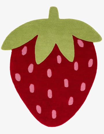 4' 6 x 5' 3 Happy Rugs Strawberry Wool Square