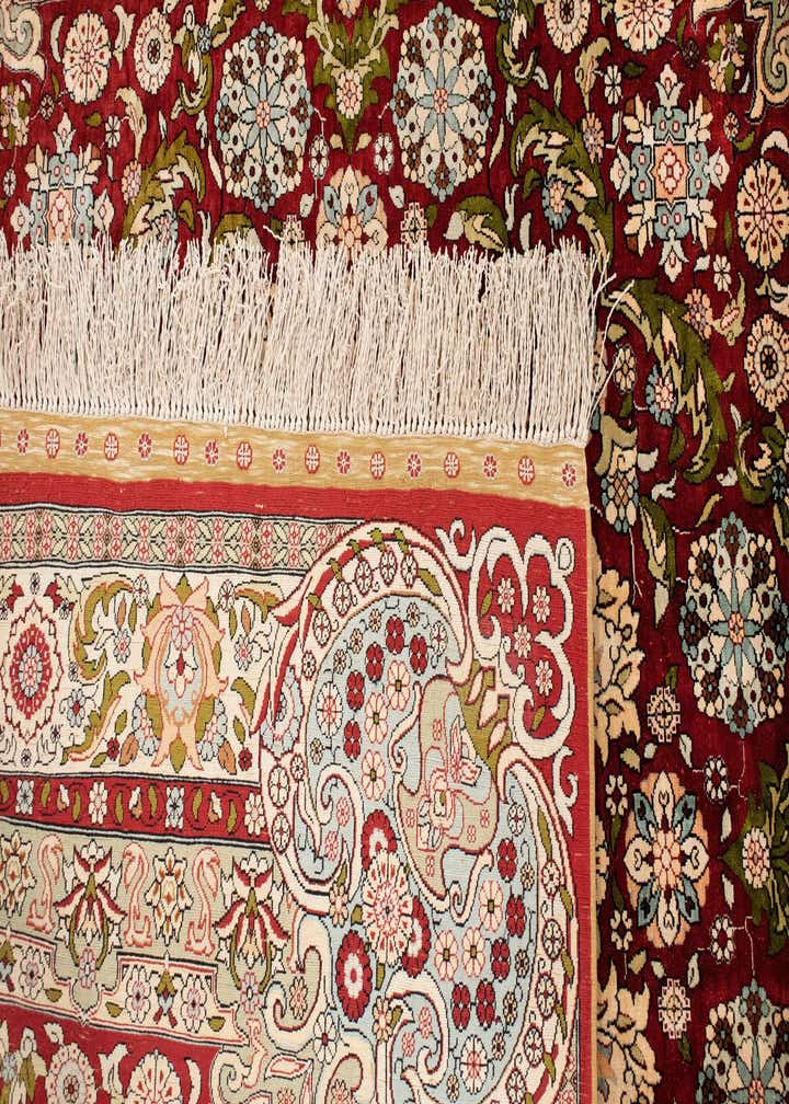 4' x 4' 1 Hereke Silk Square Rug