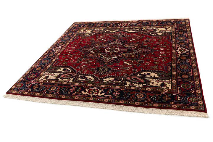 8' 3 x 8' 3 Heriz Wool Square Rug