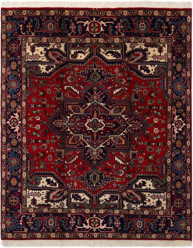 Detail image of 8' 3 x 8' 3 Heriz Wool Square Rug
