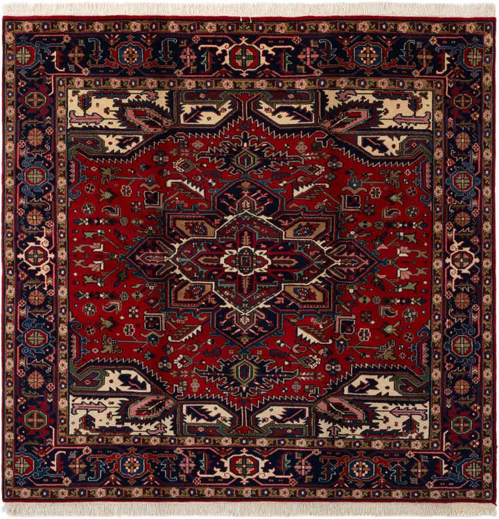8' 3 x 8' 3 Heriz Wool Square Rug