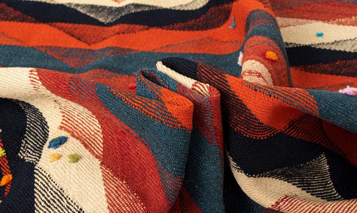 5' 8 x 6' 2 Jajim Wool Square Rug