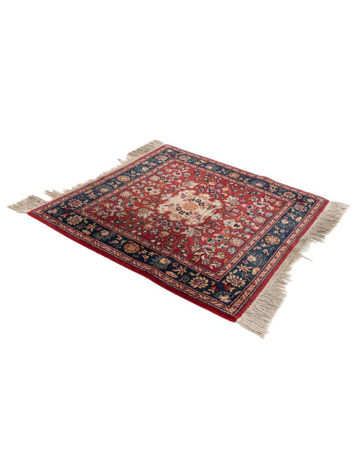 Detail image of 2' 11 x 2' 11 Hand Knotted Kashan Wool Square Rug