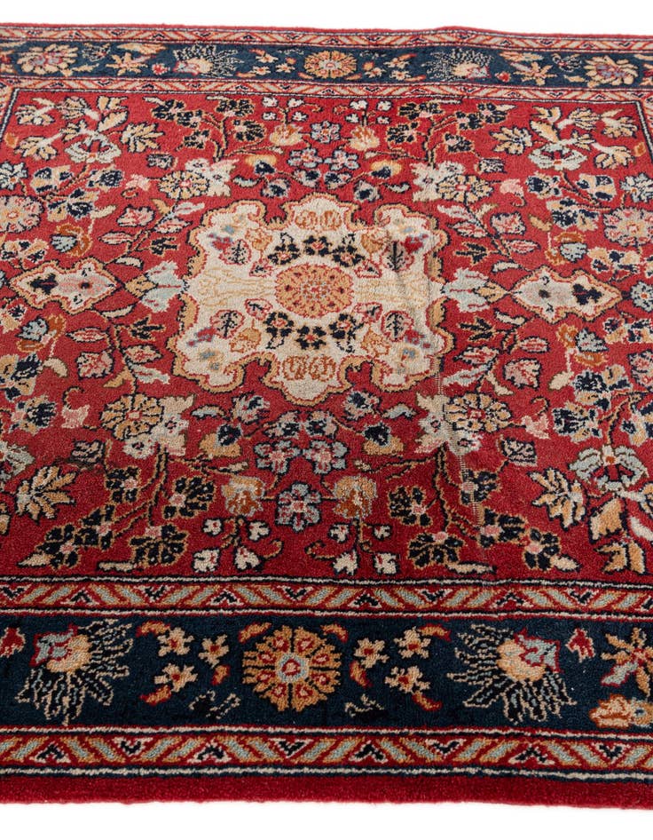 Detail image of 2' 11 x 2' 11 Hand Knotted Kashan Wool Square Rug