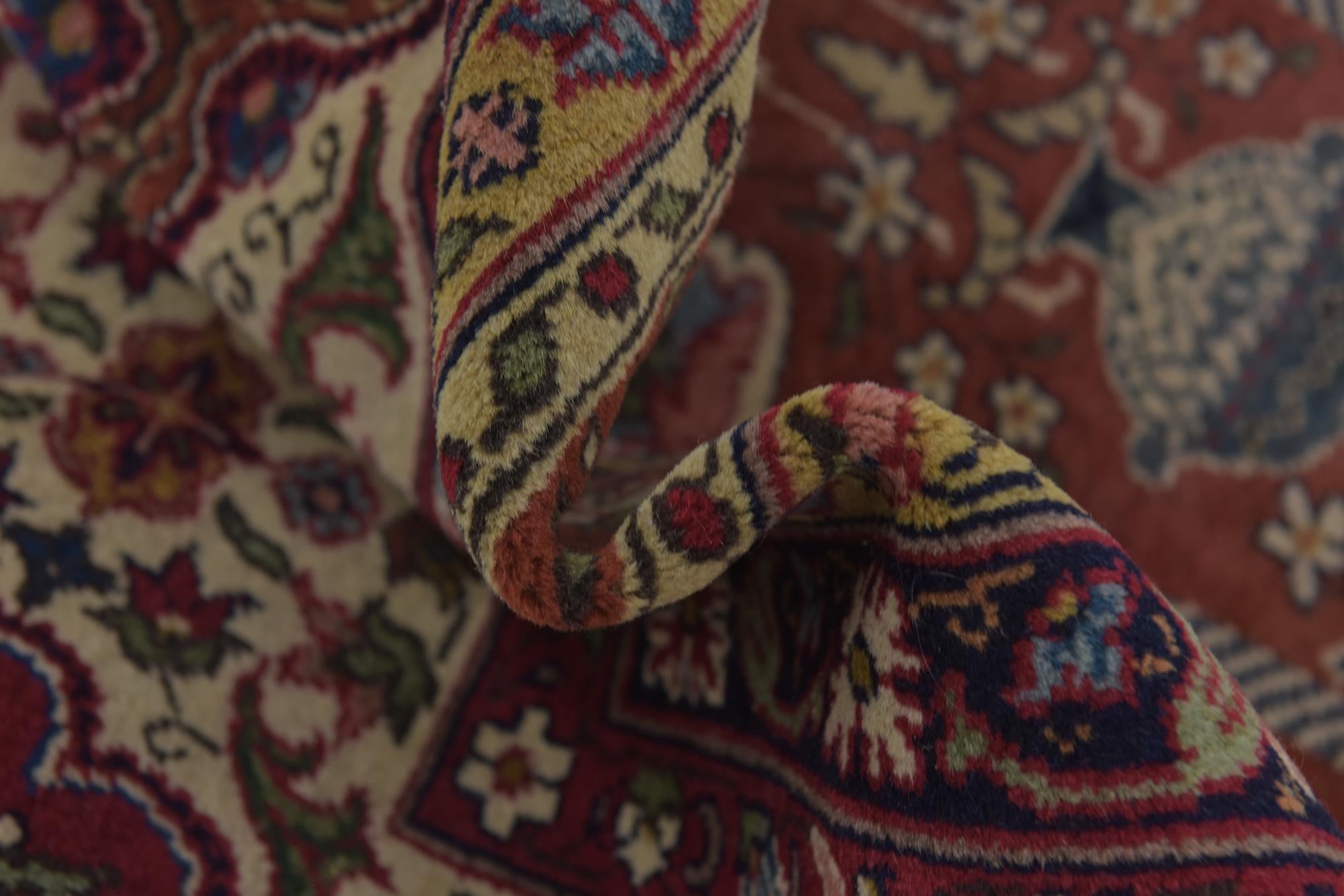 11' 6 x 13' 5 Hand Knotted Kashmir Wool Square Rug