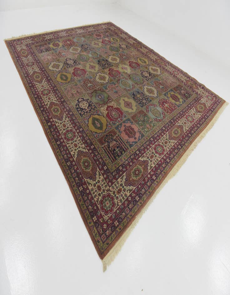 Detail image of 11' 6 x 13' 5 Hand Knotted Kashmir Wool Square Rug