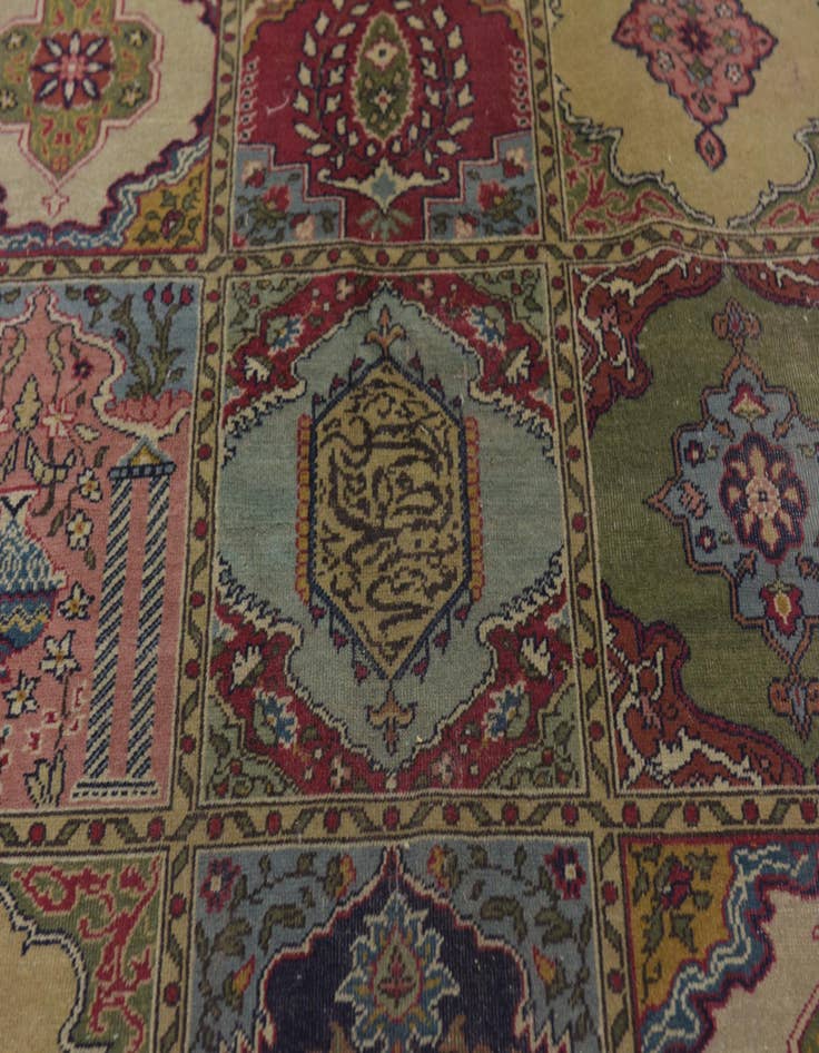 Detail image of 11' 6 x 13' 5 Hand Knotted Kashmir Wool Square Rug
