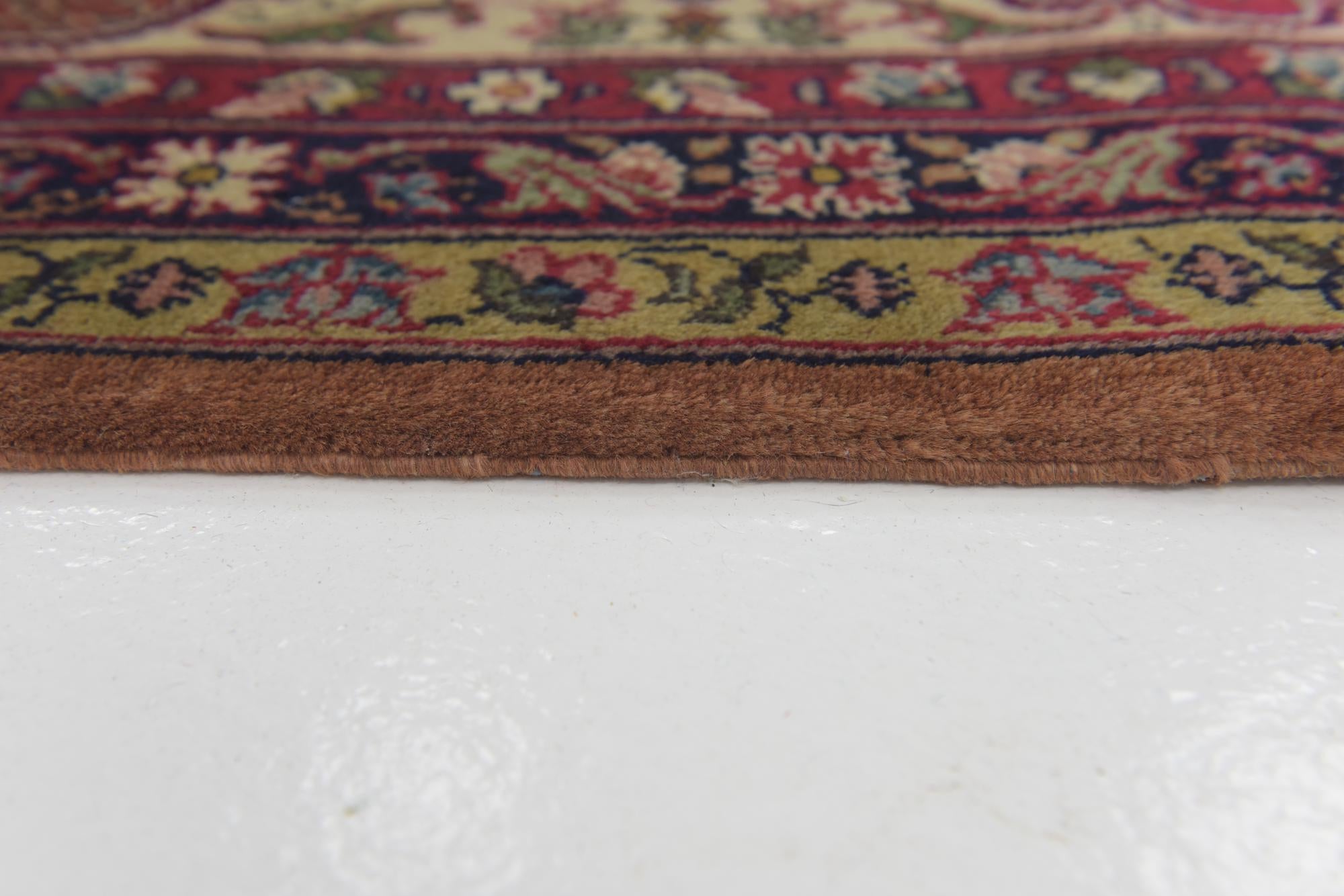 11' 6 x 13' 5 Hand Knotted Kashmir Wool Square Rug