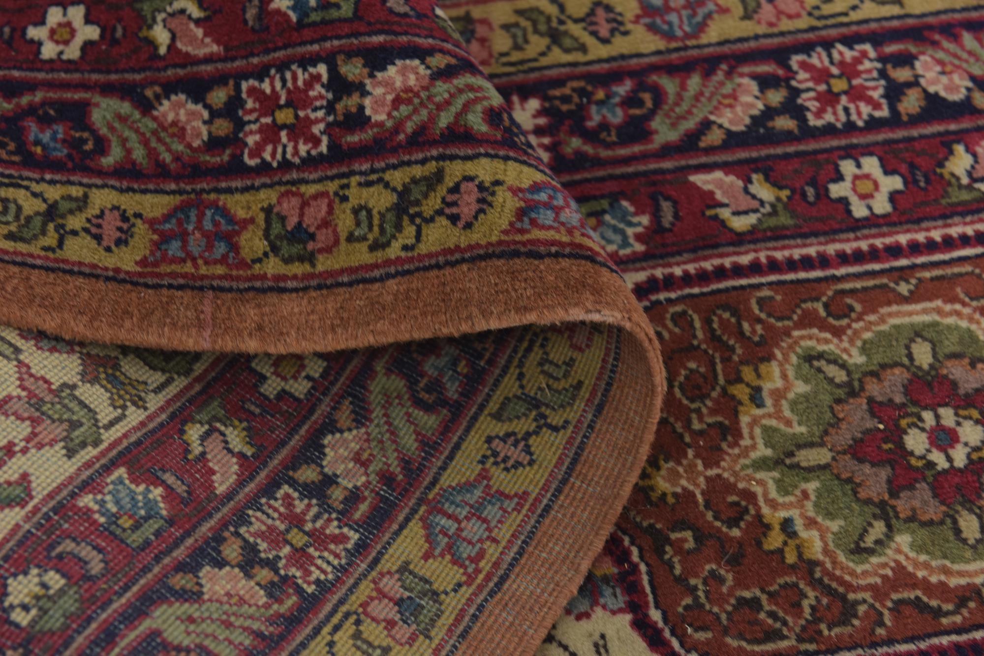 11' 6 x 13' 5 Hand Knotted Kashmir Wool Square Rug