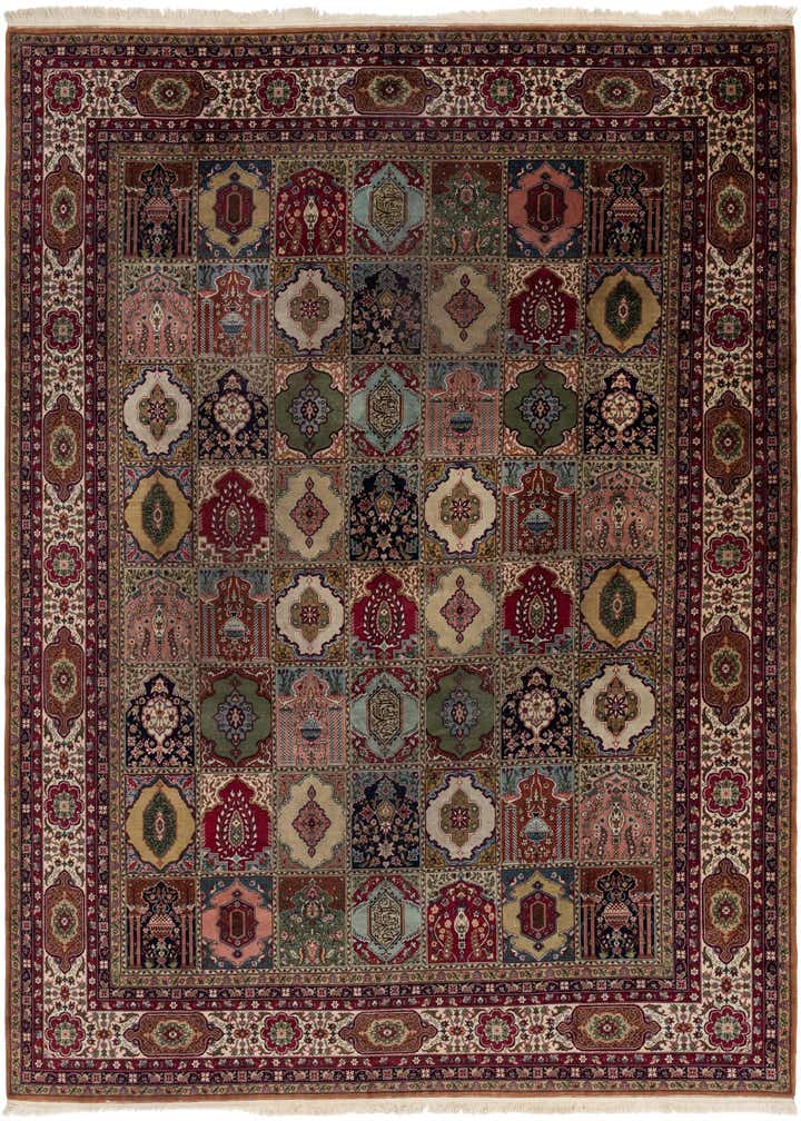 11' 6 x 13' 5 Hand Knotted Kashmir Wool Square Rug