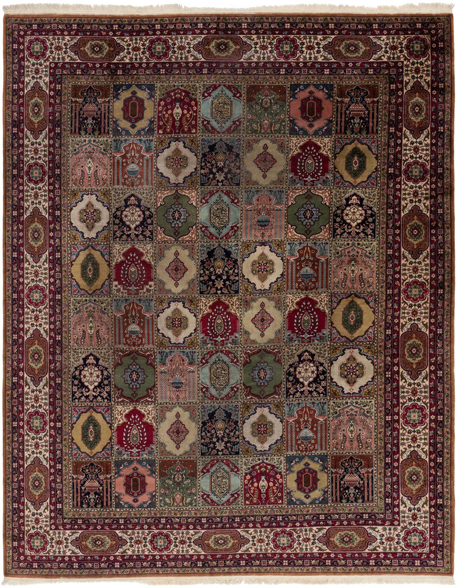 11' 6 x 13' 5 Hand Knotted Kashmir Wool Square Rug