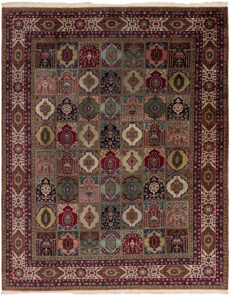 Detail image of 11' 6 x 13' 5 Hand Knotted Kashmir Wool Square Rug