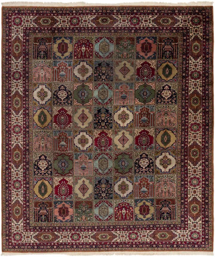 11' 6 x 13' 5 Hand Knotted Kashmir Wool Square Rug