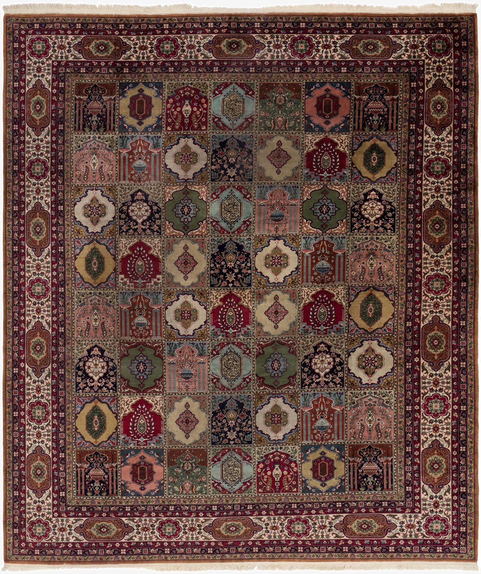 350cm x 410cm  Hand Knotted Kashmir Wool Square Rug
