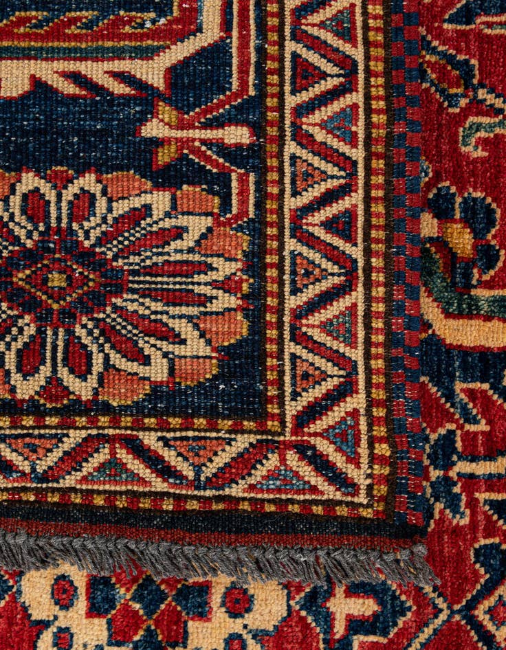 Detail image of 6' 2 x 6' 9  Hand Knotted Kazak Wool Square Rug