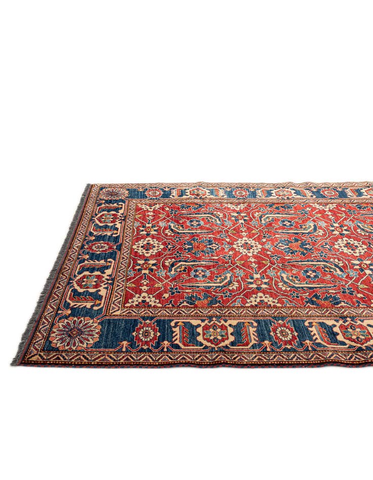 Detail image of 6' 2 x 6' 9  Hand Knotted Kazak Wool Square Rug