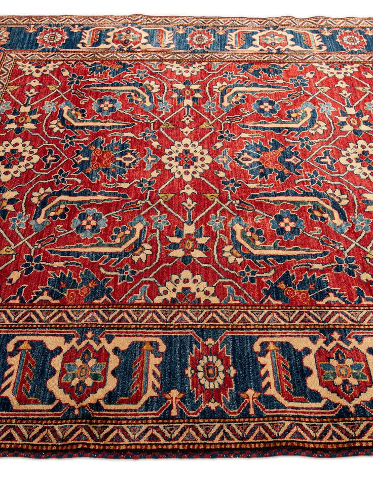 Detail image of 6' 2 x 6' 9  Hand Knotted Kazak Wool Square Rug