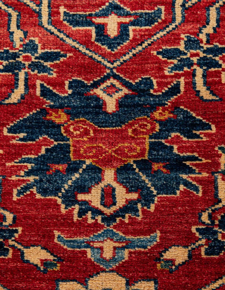 Detail image of 6' 2 x 6' 9  Hand Knotted Kazak Wool Square Rug