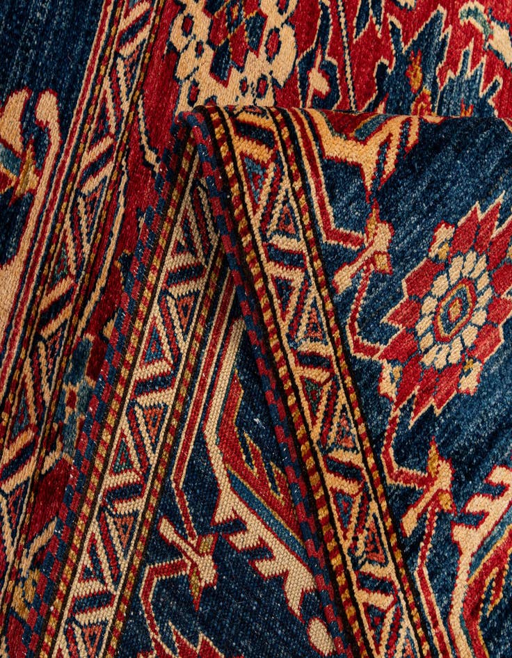 Detail image of 6' 2 x 6' 9  Hand Knotted Kazak Wool Square Rug
