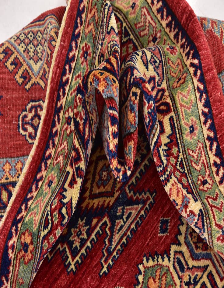 Detail image of 4' 8 x 5'  Hand Knotted Kazak Oriental Square Rug