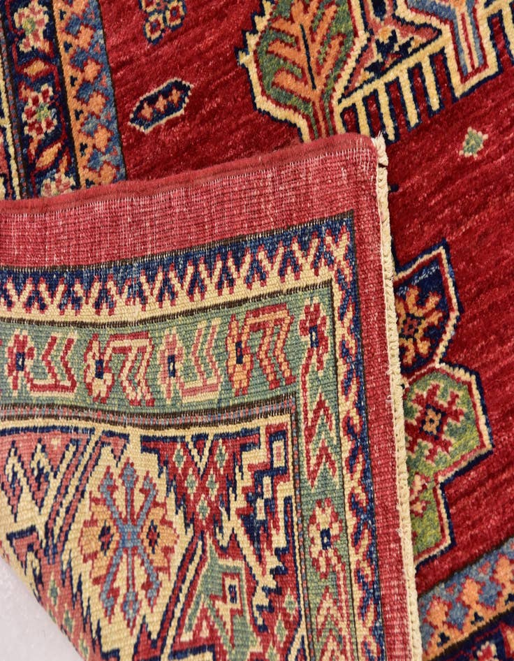 Detail image of 4' 8 x 5'  Hand Knotted Kazak Oriental Square Rug